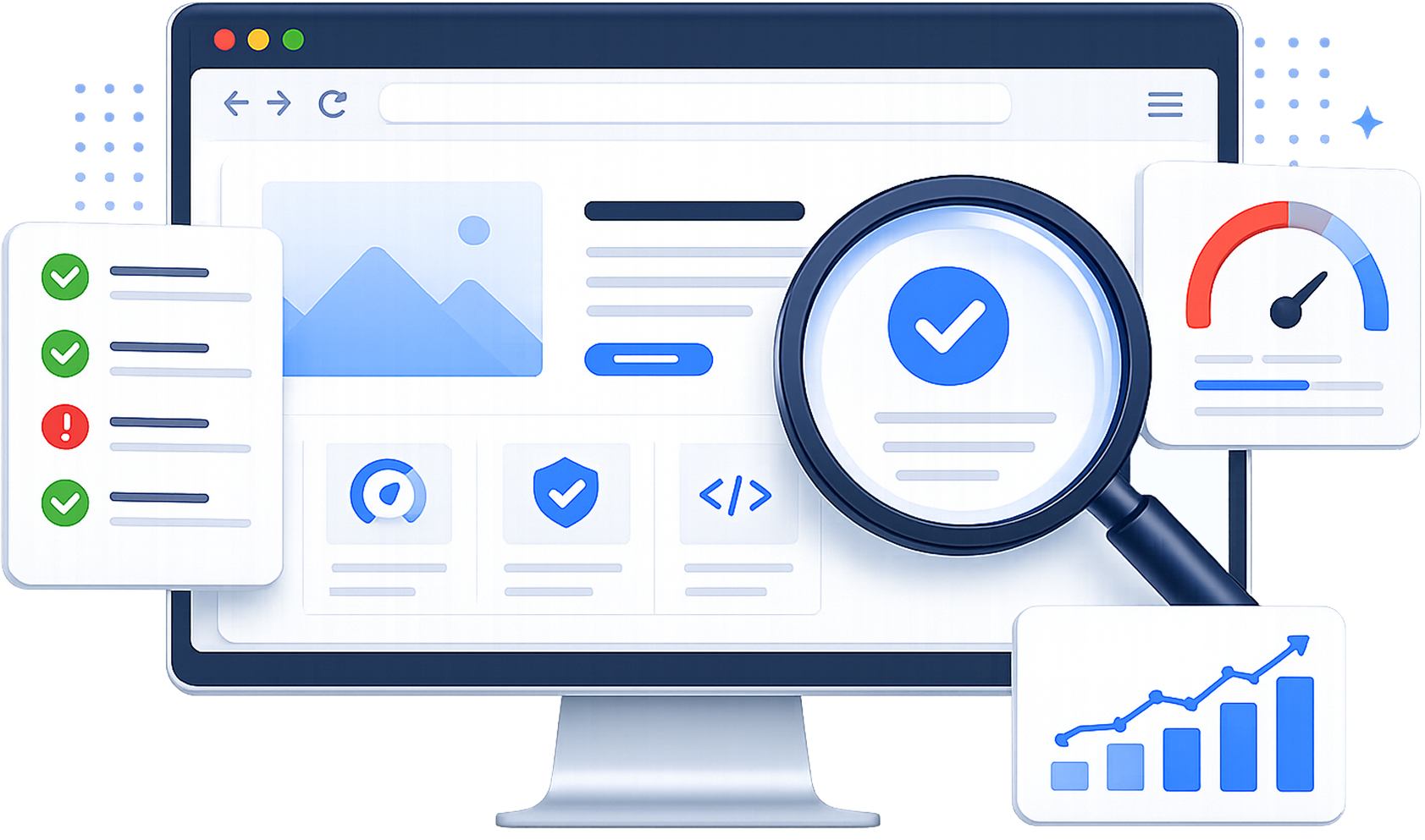 A website undergoing an audit